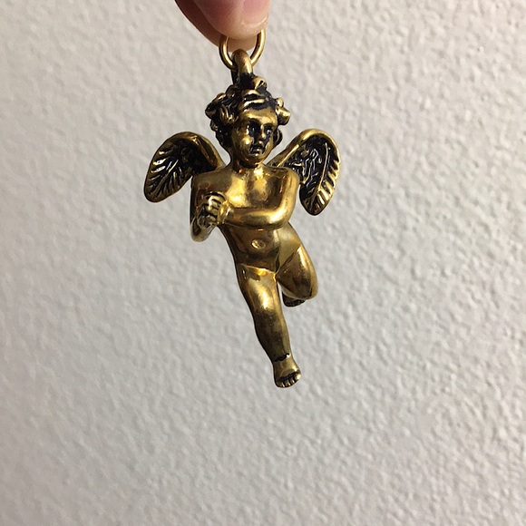 Kirks Folly Jewelry Rare Kirks Folly Brass Cherub Angel Pendant